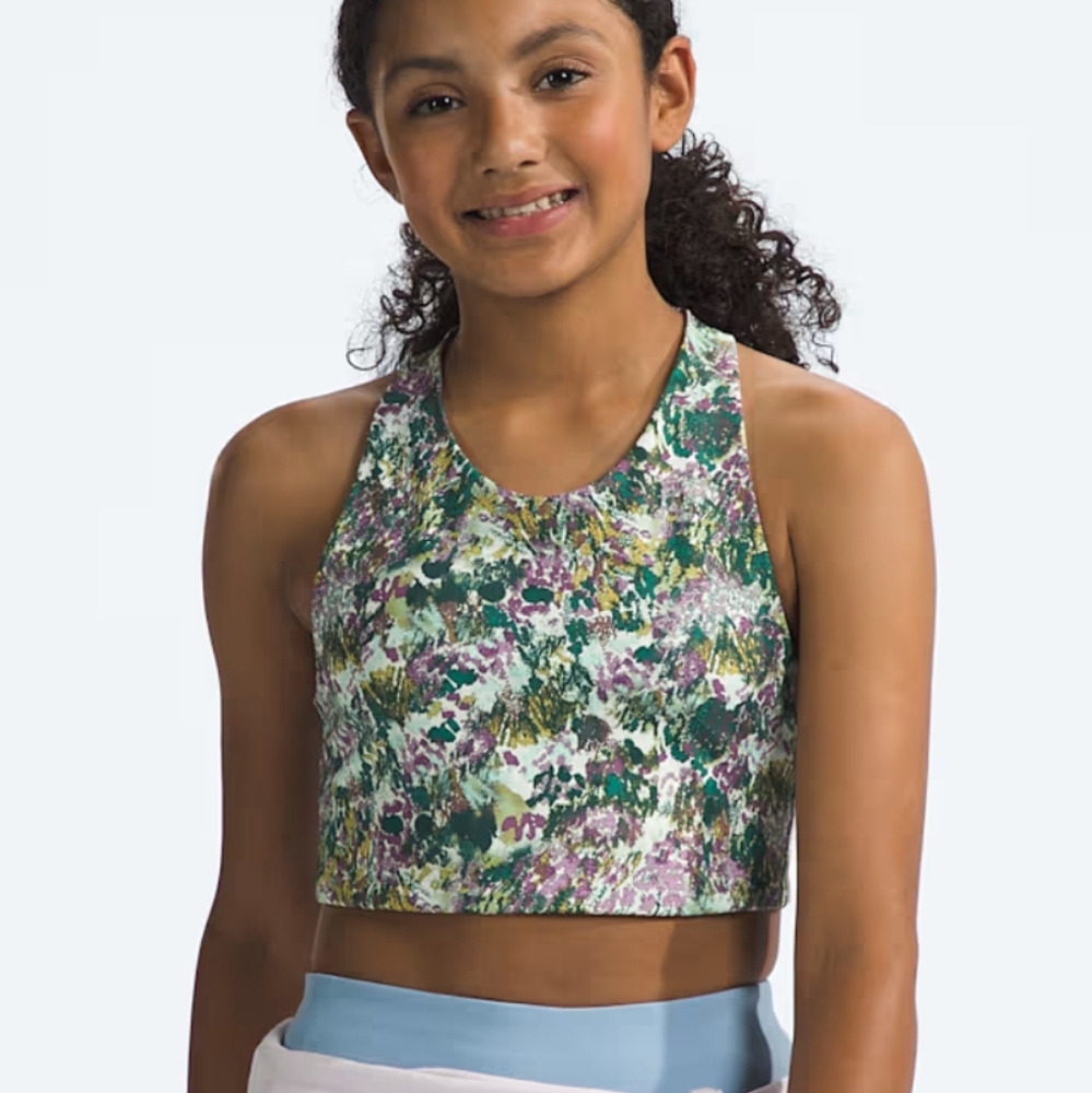 THE NORTH FACE  Girls’ Never Stop Reversible Tanklette sport bra Sz  L 12